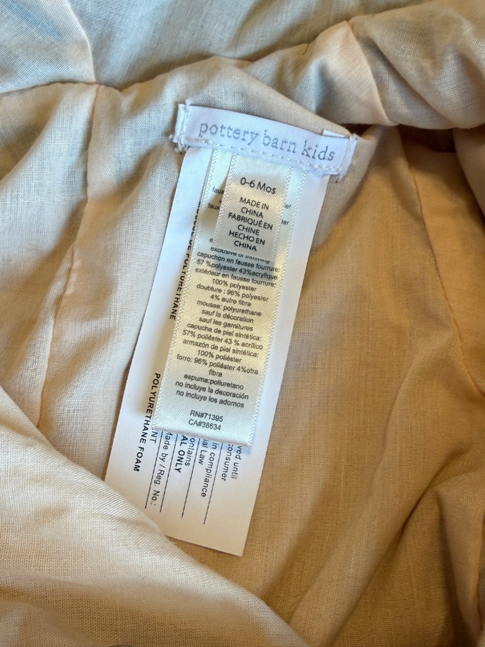 Pottery Barn Kids Infant Lion Costume, 0-6 Months